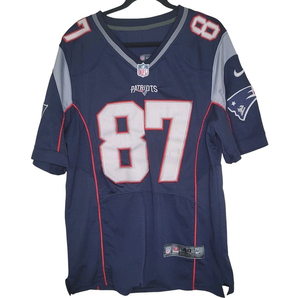 NikeOnField New England Patriots Rob Gronkowski #87 NFL Jersey M Navy Red **FLAW